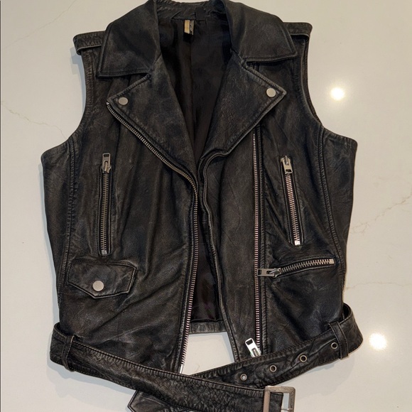Topshop Jackets & Blazers - Topshop Leather Vest